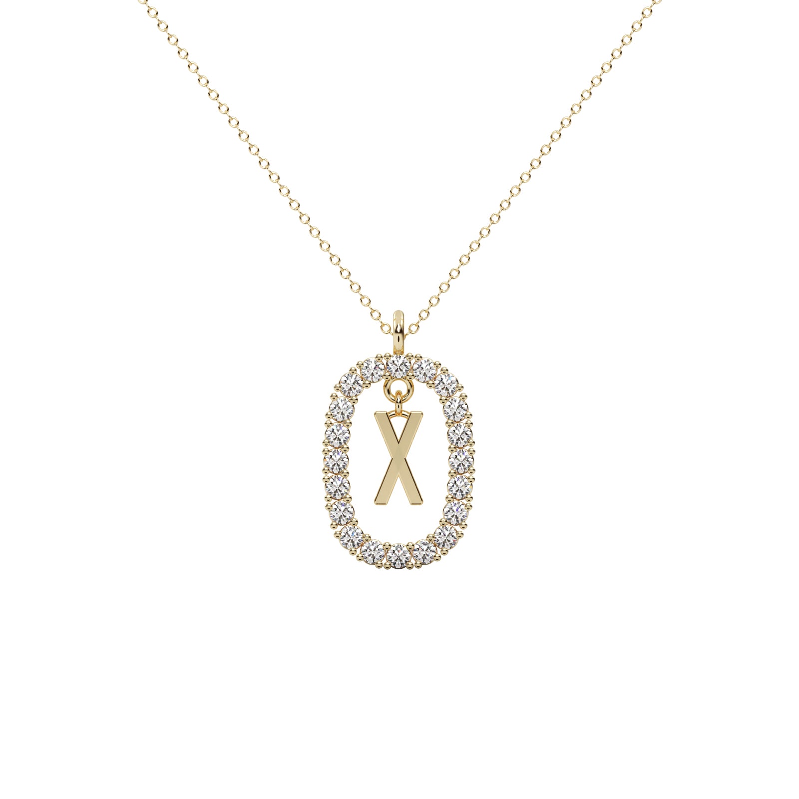 Diamond X Pendant WSE171 - View 2