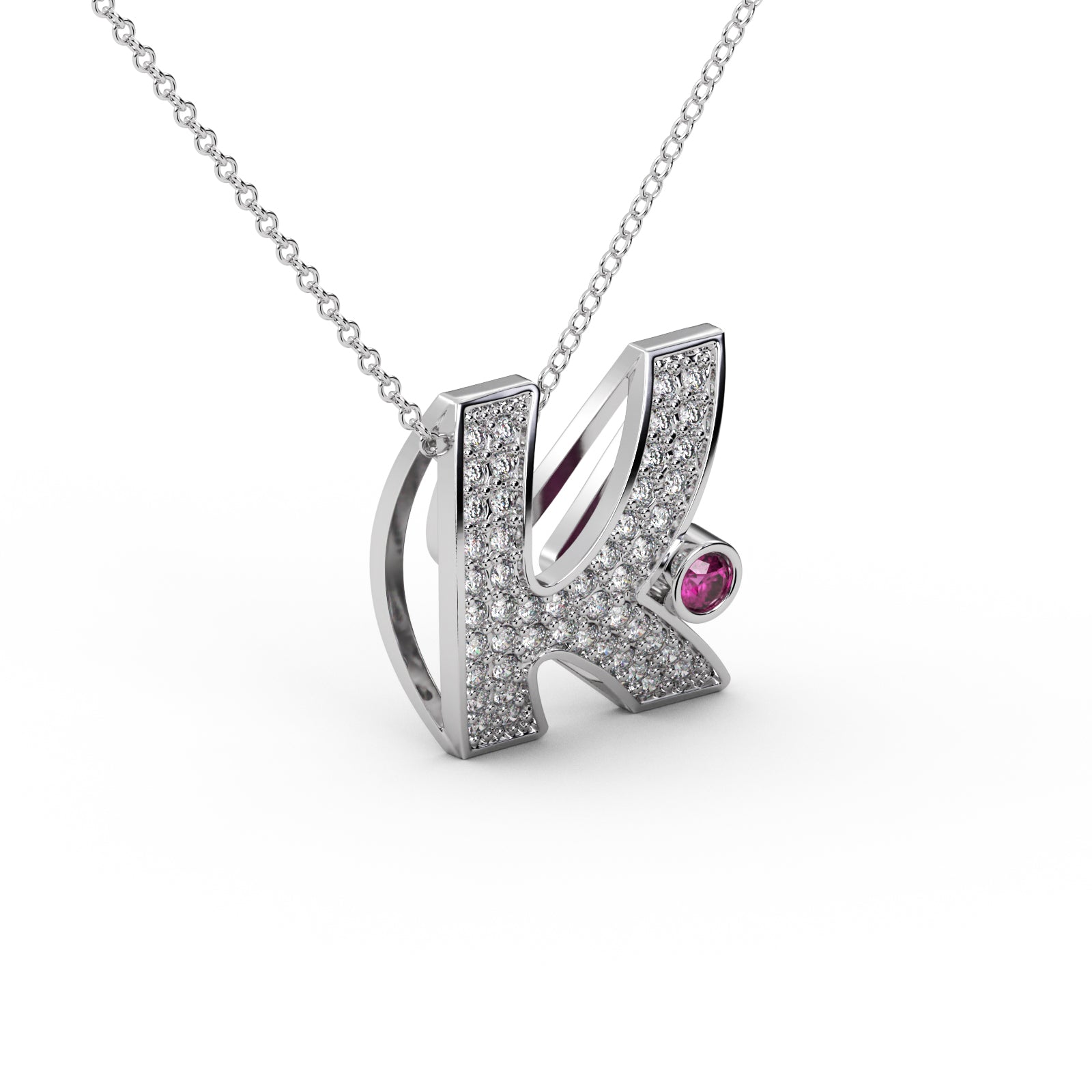 Diamond Teardrop Pendant WSE205 - View 5