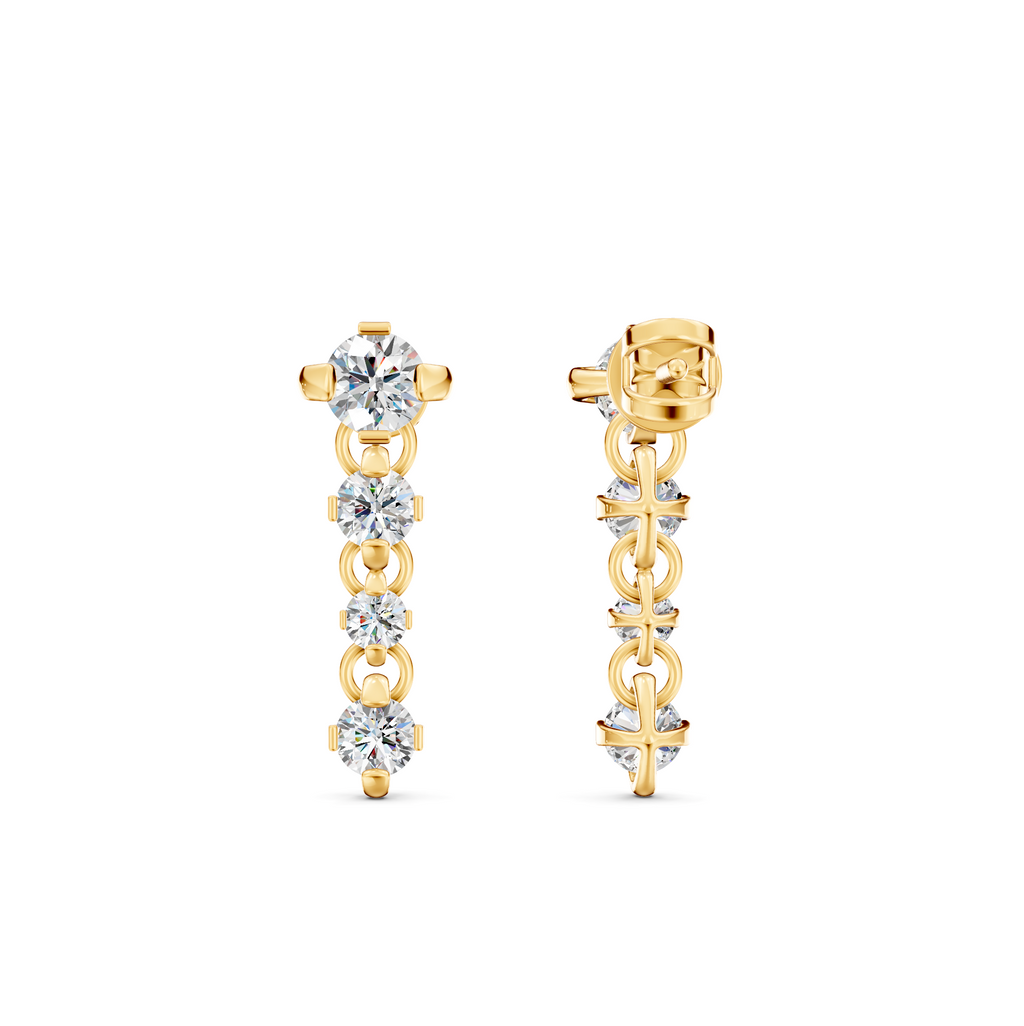 Diamond Dangler Earrings WSE248 - View 5