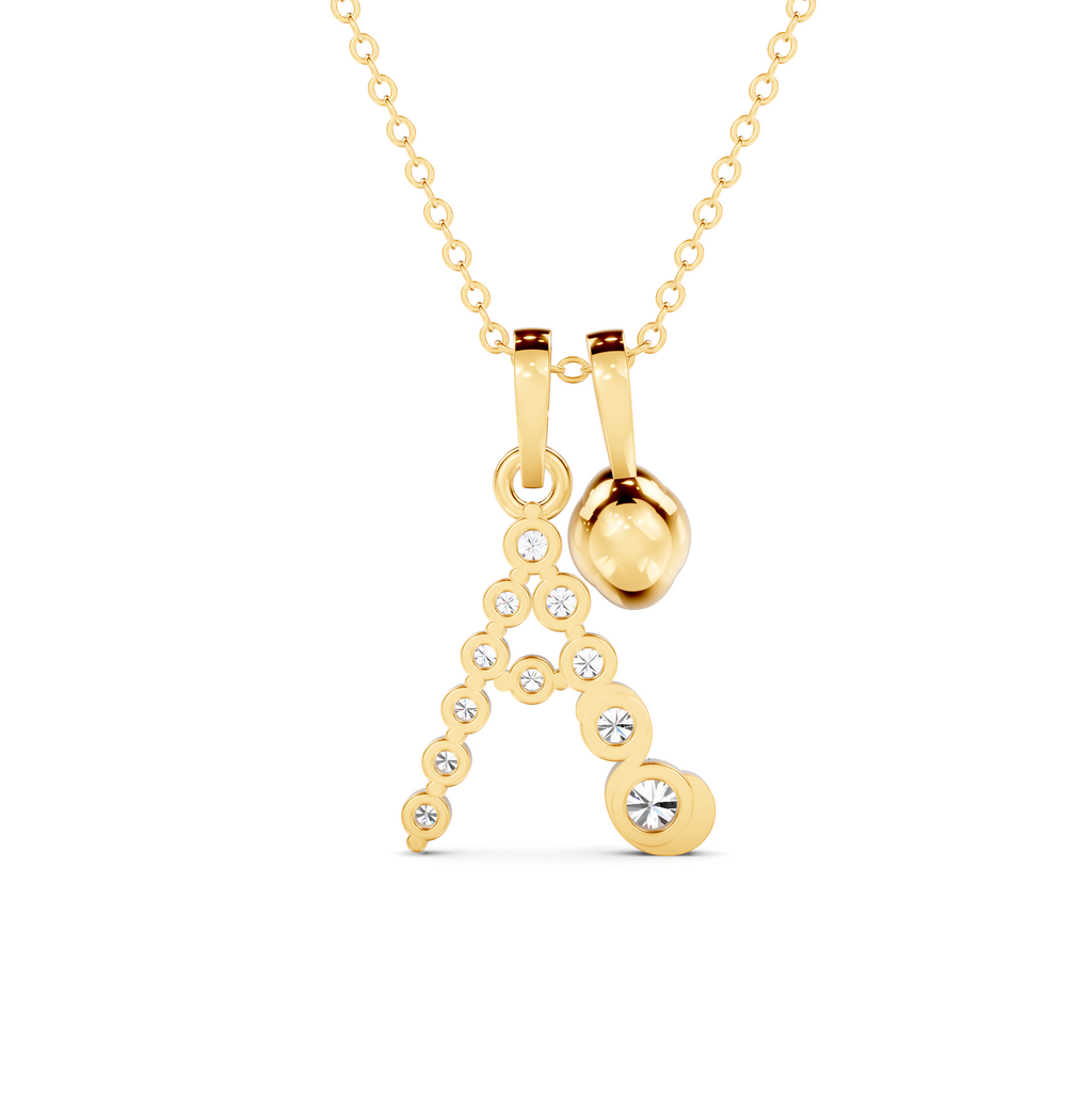 Diamond Initial T Pendant WSE252 - View 7
