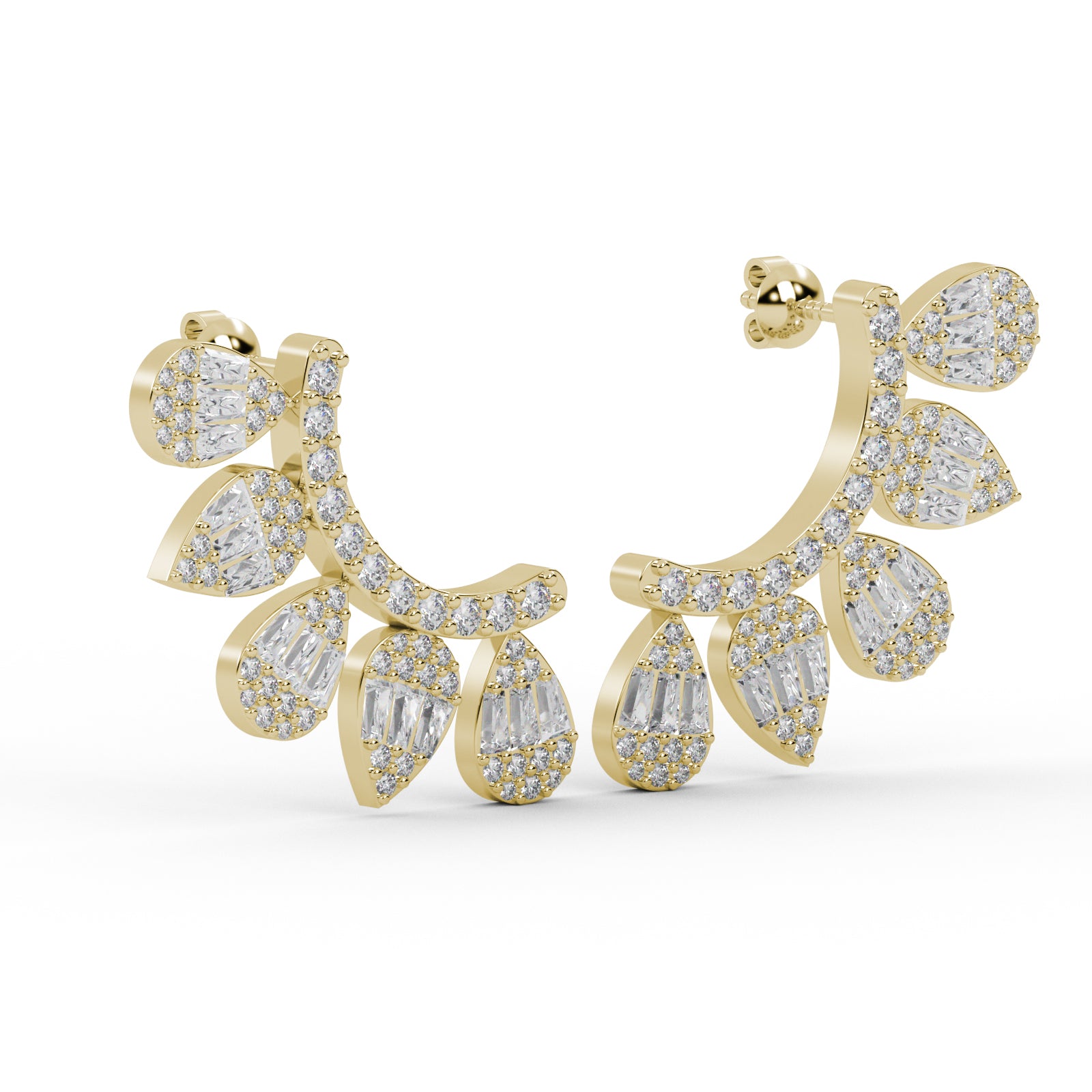 Diamond Bar Earrings WSE156 - View 3