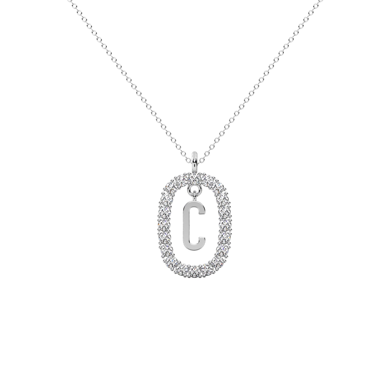 Diamond Pear Pendant WSE181 - View 3