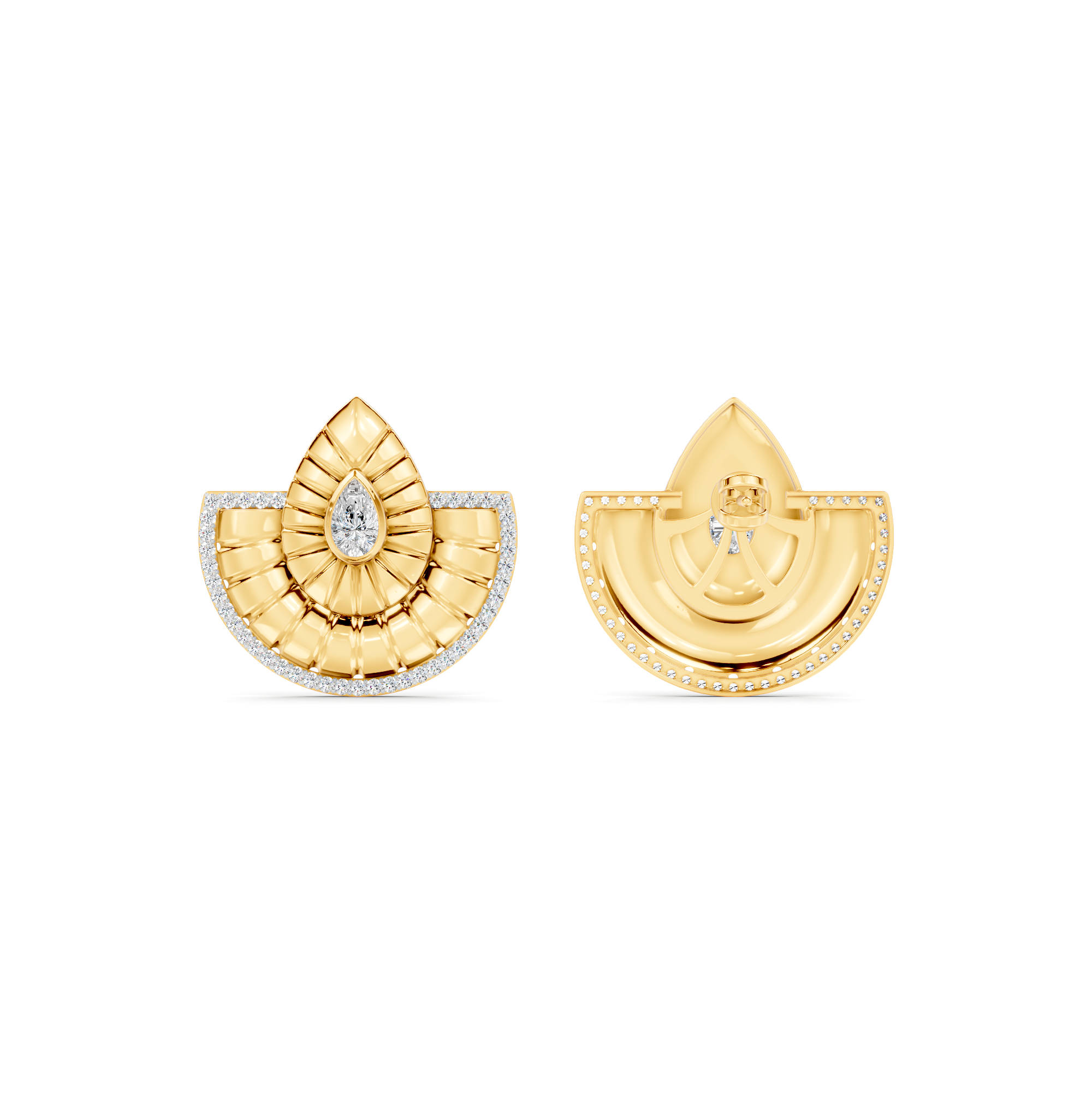 Orbit Diamond Earrings – WSE32 – view 3