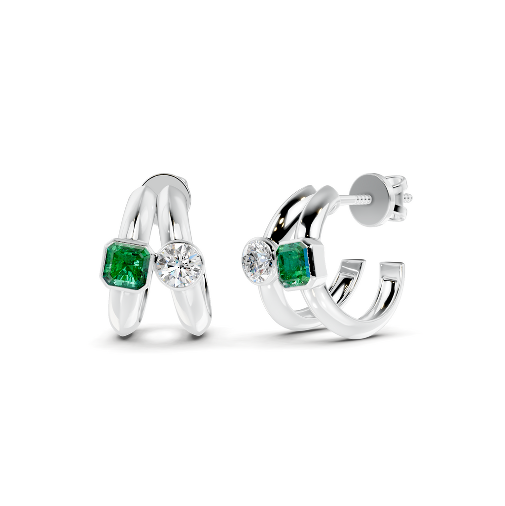 Diamond Stud Earrings WSE245 - View 4