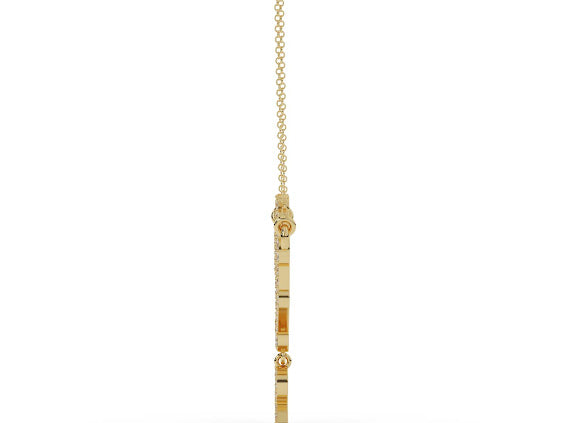 Diamond Cluster Pendant WSE232 - View 3