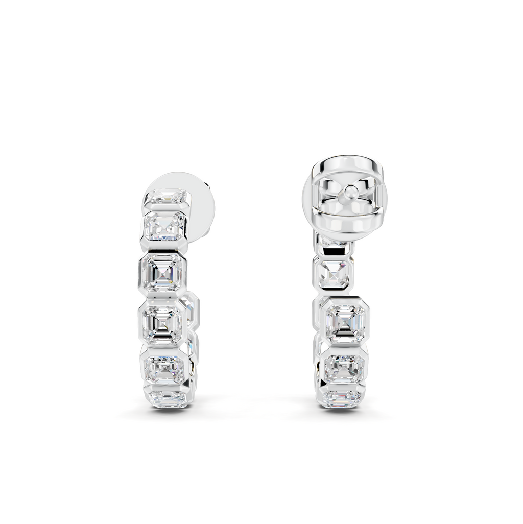 Diamond Cluster Earrings WSE249 - View 4