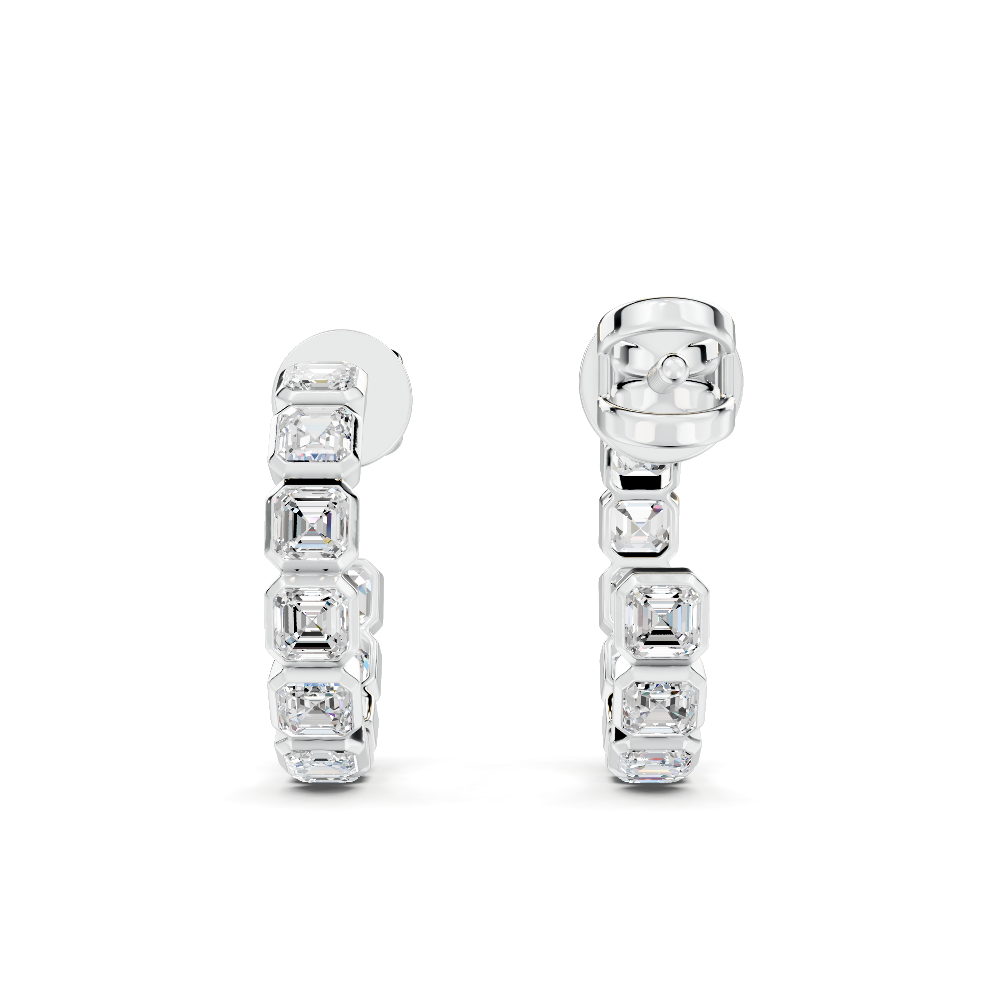 Diamond Cluster Earrings WSE249 - View 4
