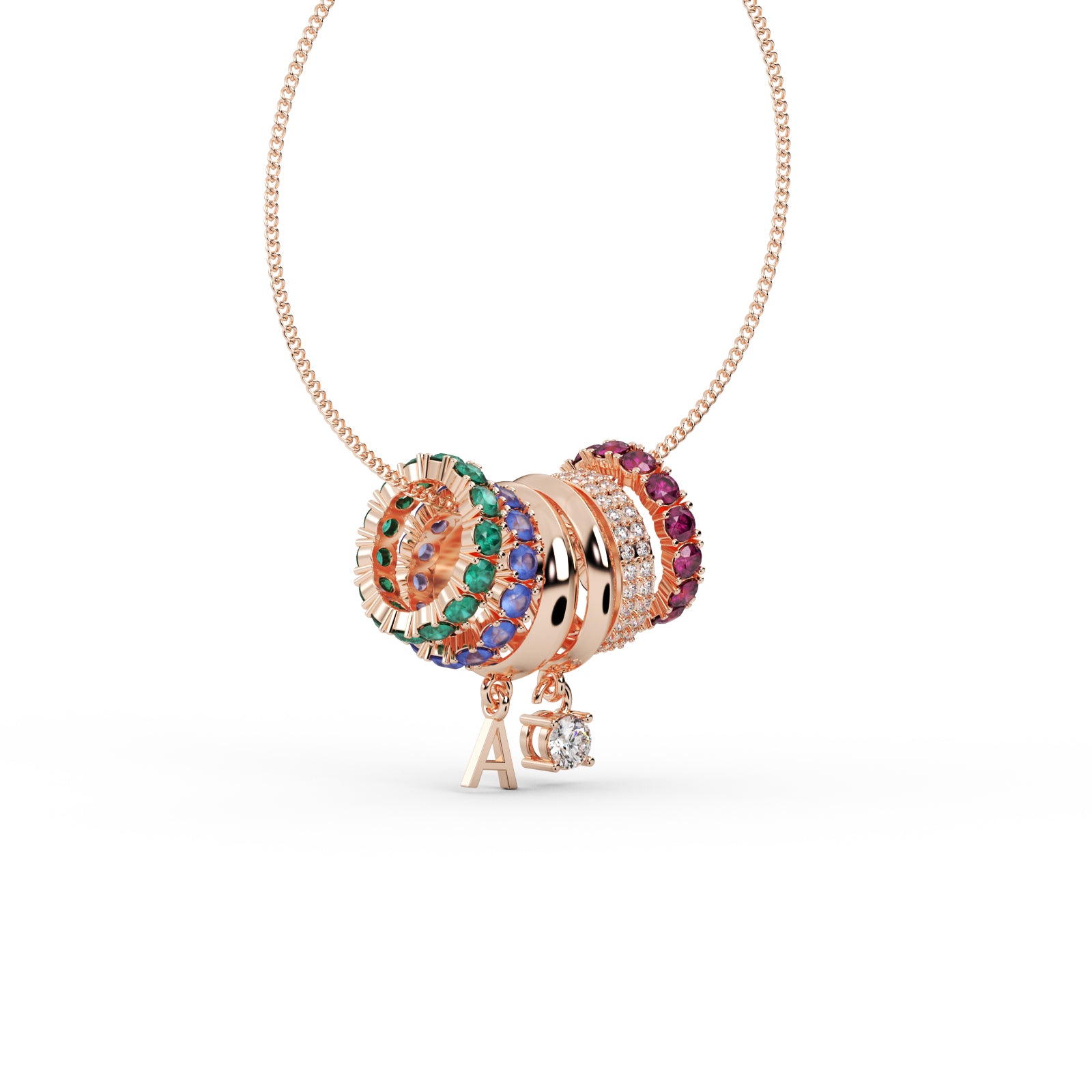 Diamond Geometric Pendant WSE193 - View 5