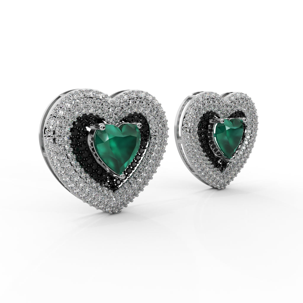 Diamond Teardrop Earrings WSE152 - View 3
