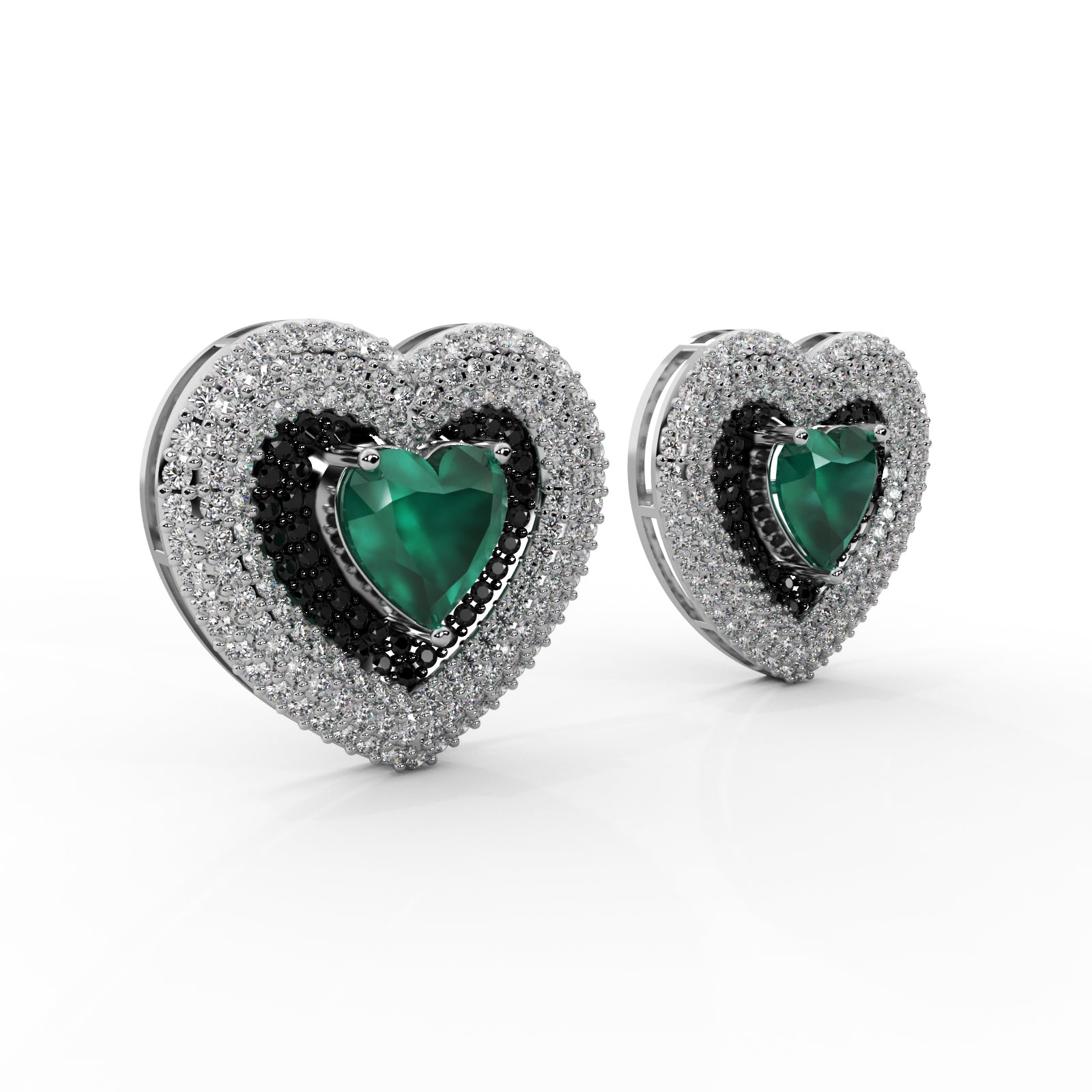 Diamond Teardrop Earrings WSE152 - View 3