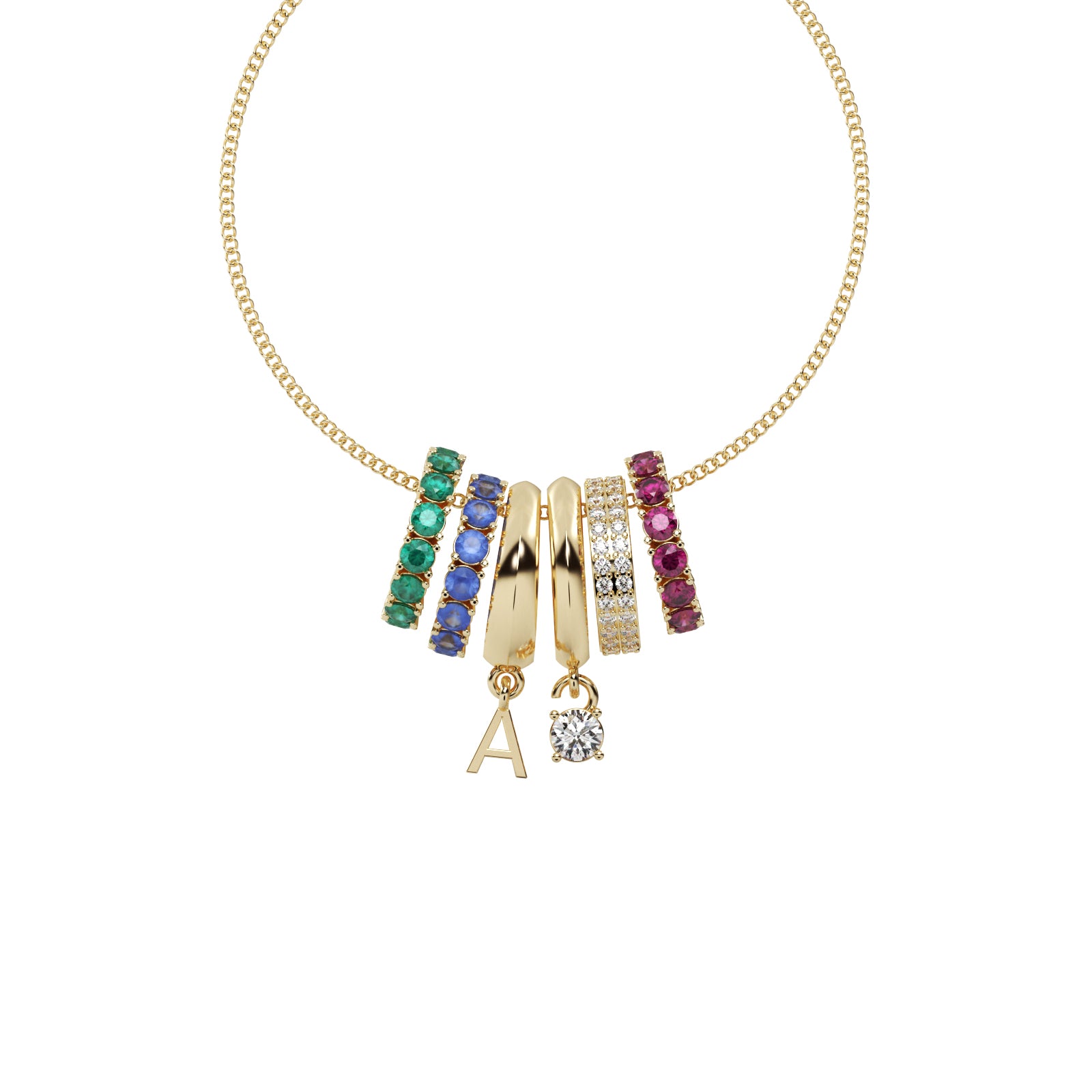 Diamond Geometric Pendant WSE193 - View 2