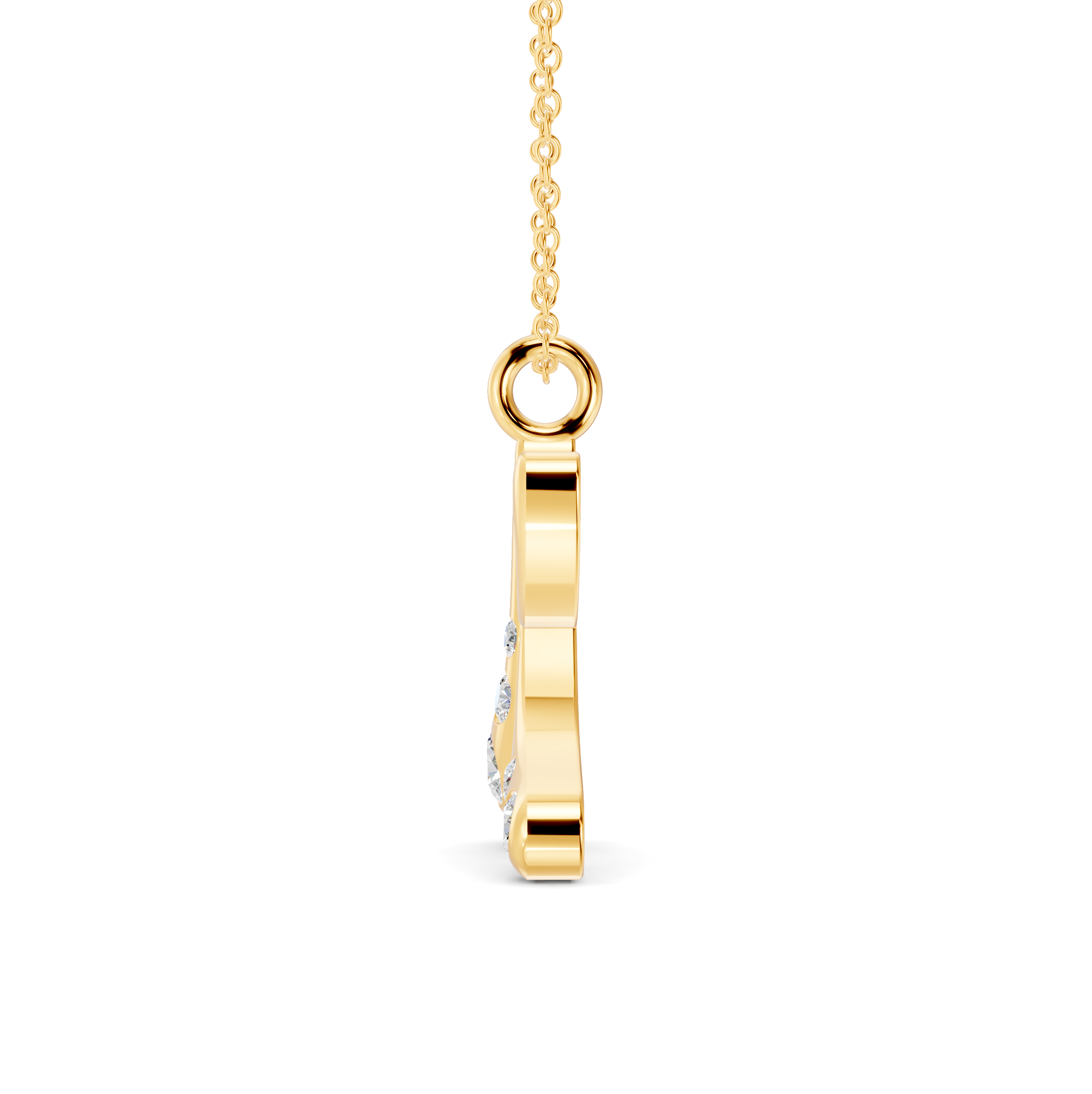 Diamond Initial K Pendant WSE267 - View 6