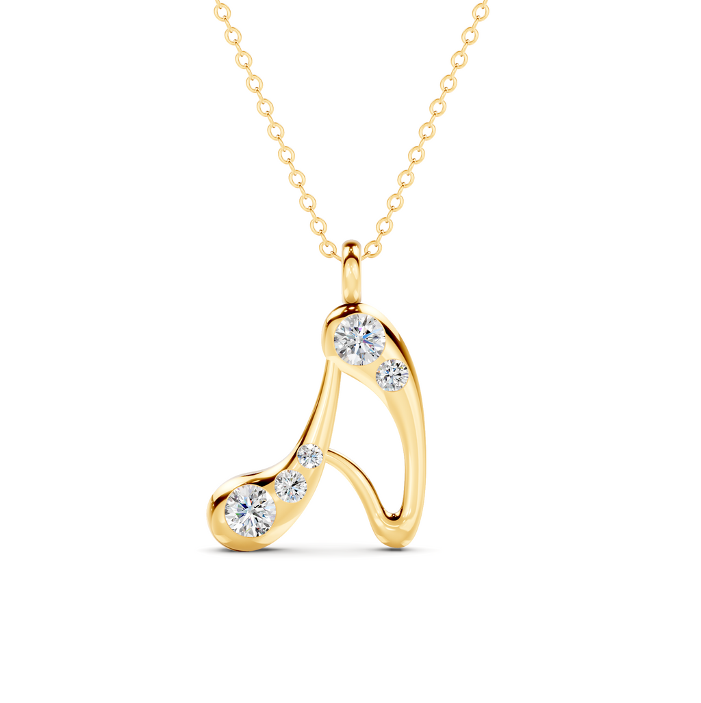 Diamond Initial A Pendant WSE263 - View 2