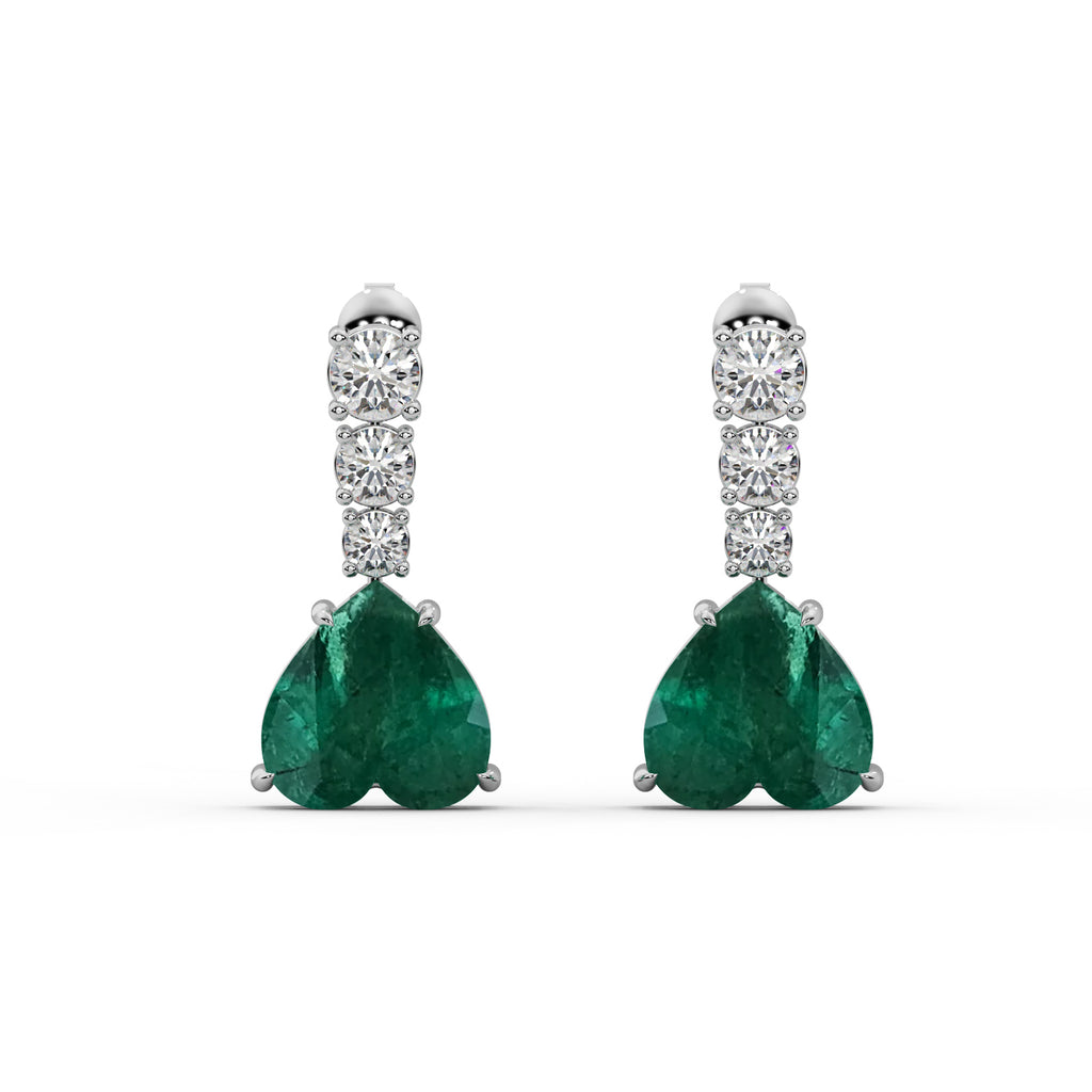 Diamond Charm Earrings WSE149 - View 2
