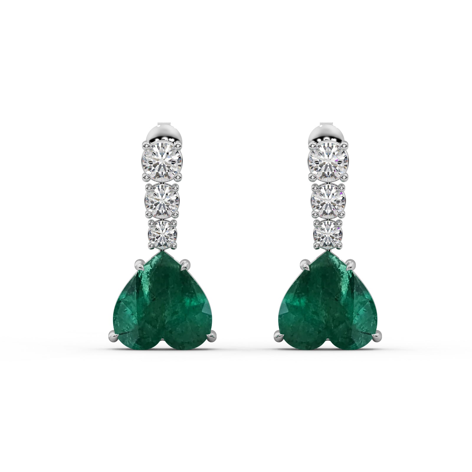 Diamond Charm Earrings WSE149 - View 2
