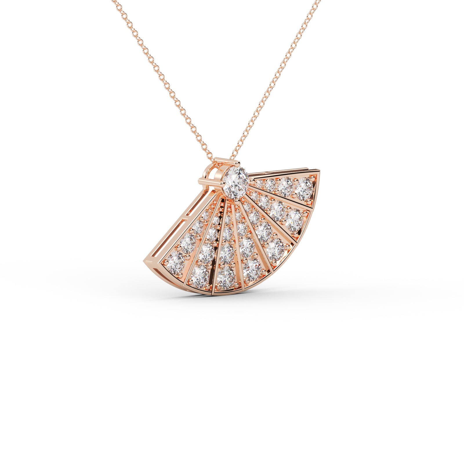 Diamond Cluster Pendant WSE184 - View 3