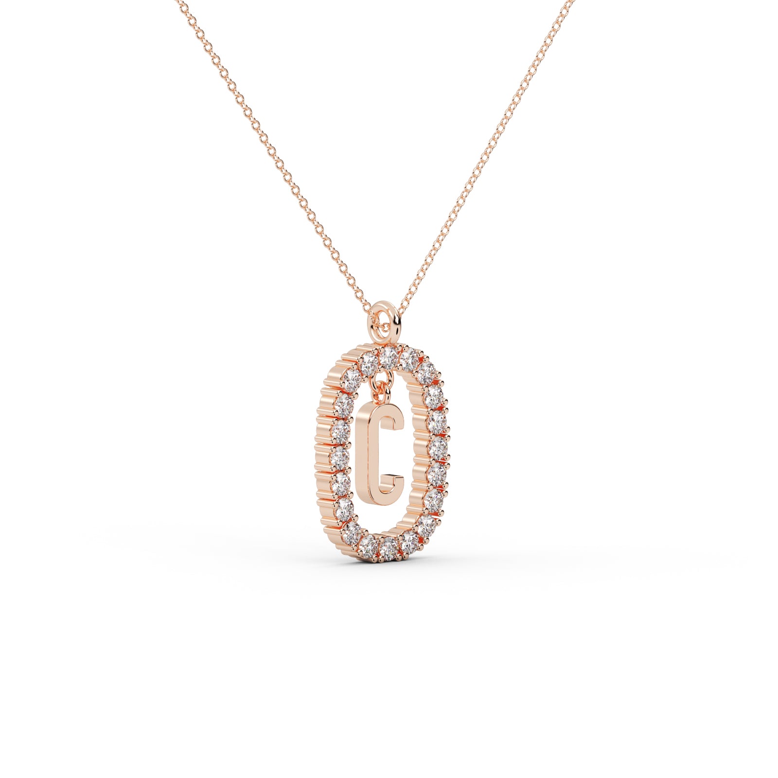Diamond Pear Pendant WSE181 - View 4