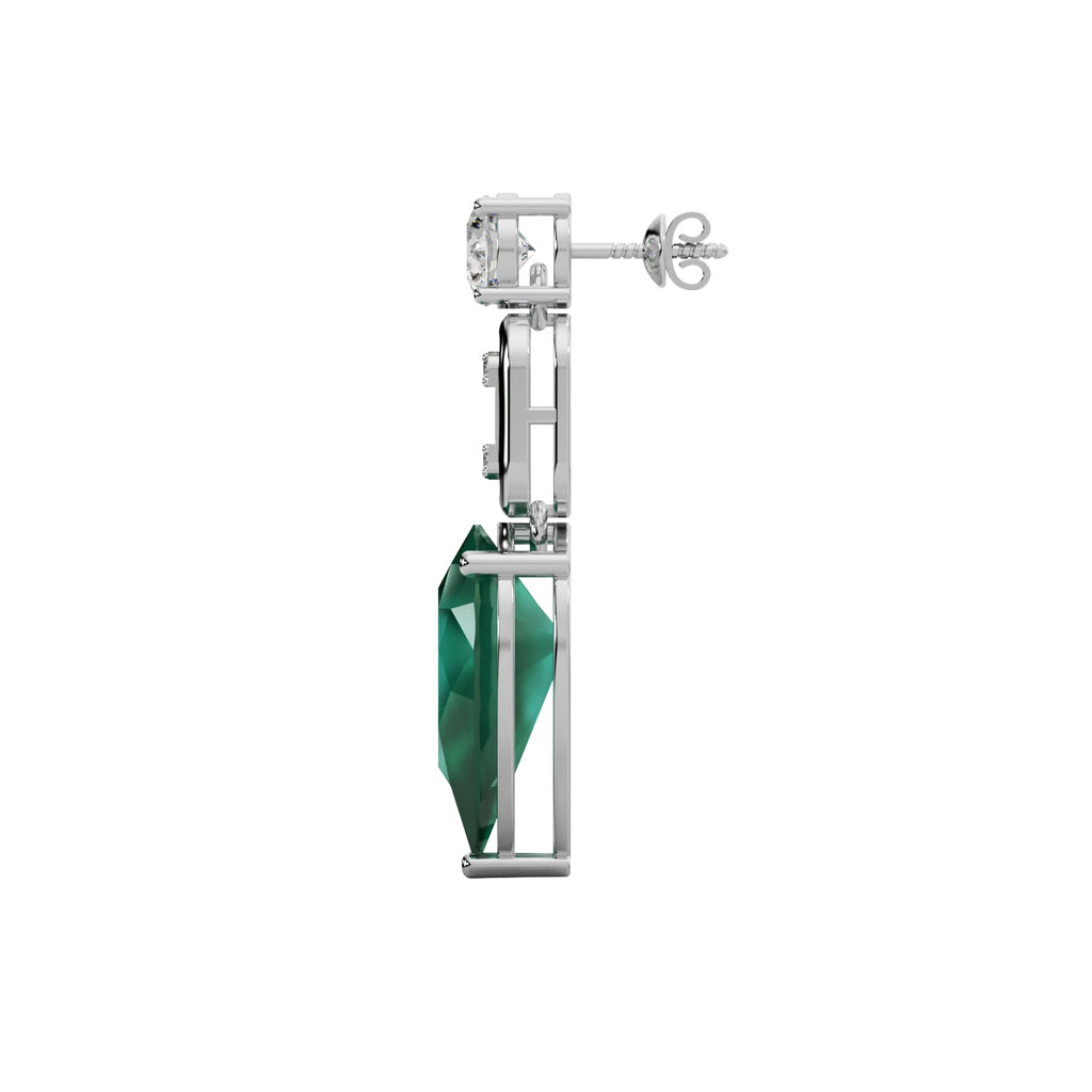 Classic Diamond Drop Earrings WSE142 - View 3