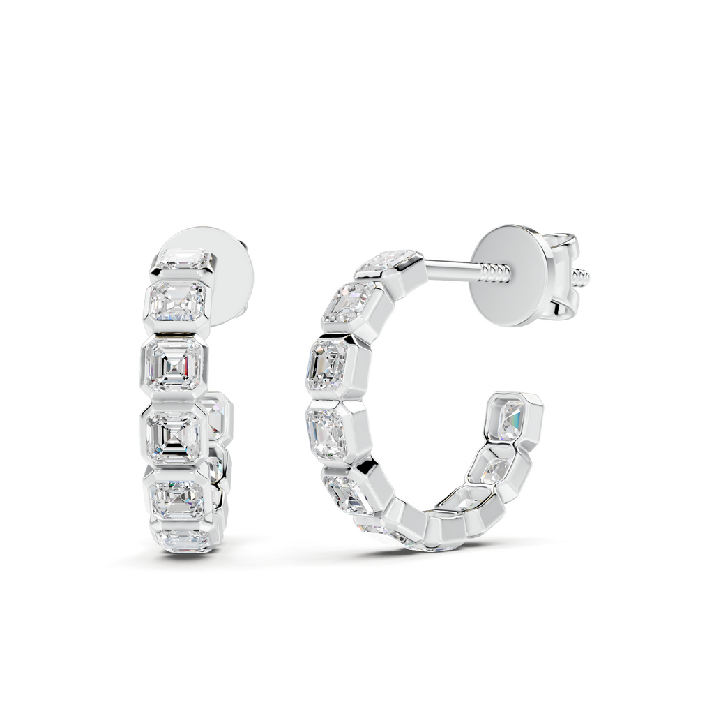 Diamond Cluster Earrings WSE249 - View 3