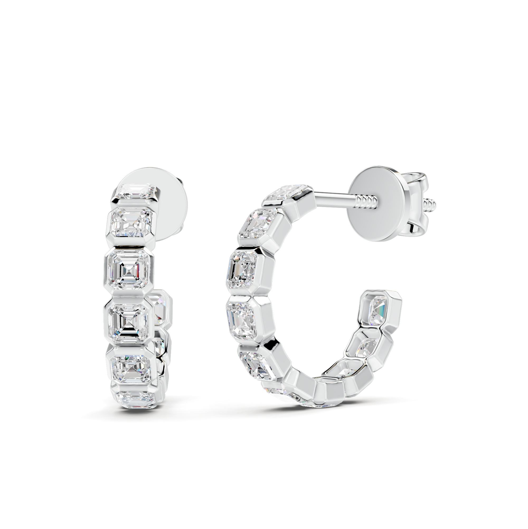 Diamond Cluster Earrings WSE249 - View 3