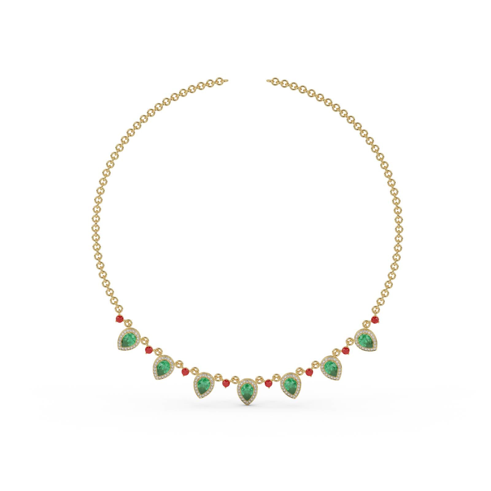 Pear Cascade Necklace – WSE80 – view 3