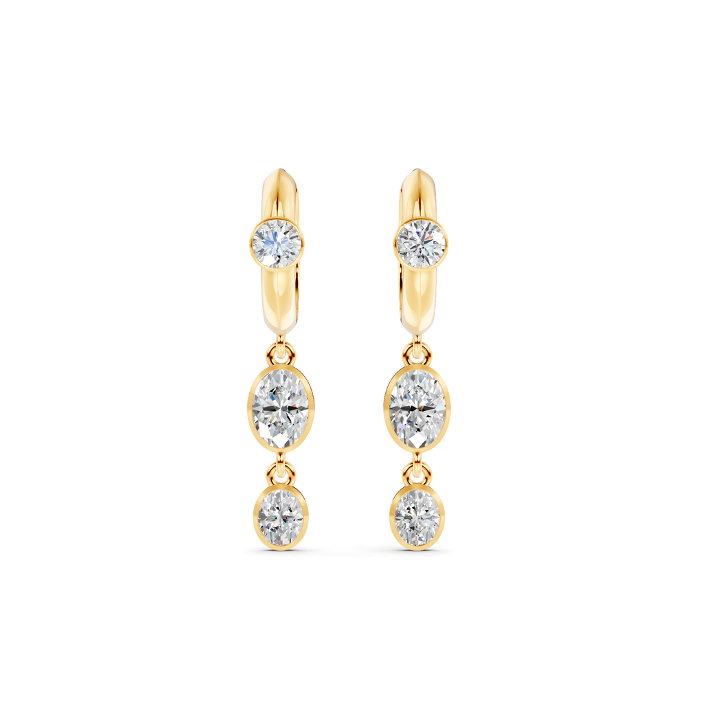 Diamond Drop Earrings WSE246 - View 5