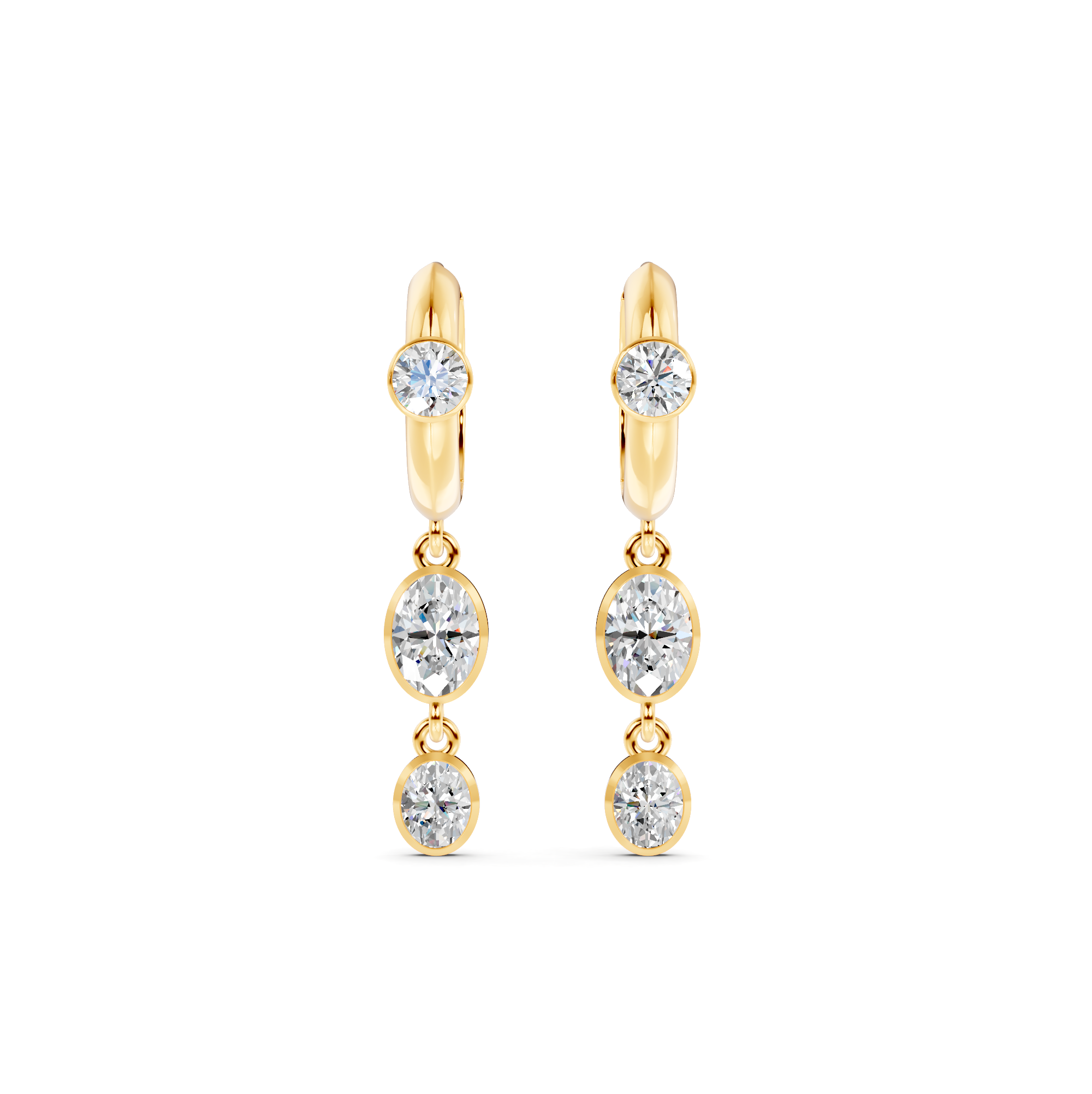 Diamond Drop Earrings WSE246 - View 5