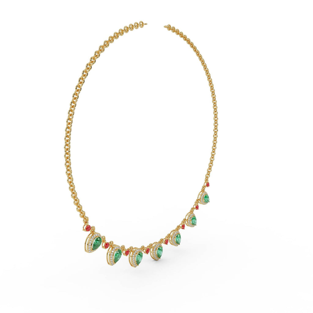 Pear Cascade Necklace – WSE80 – view 2