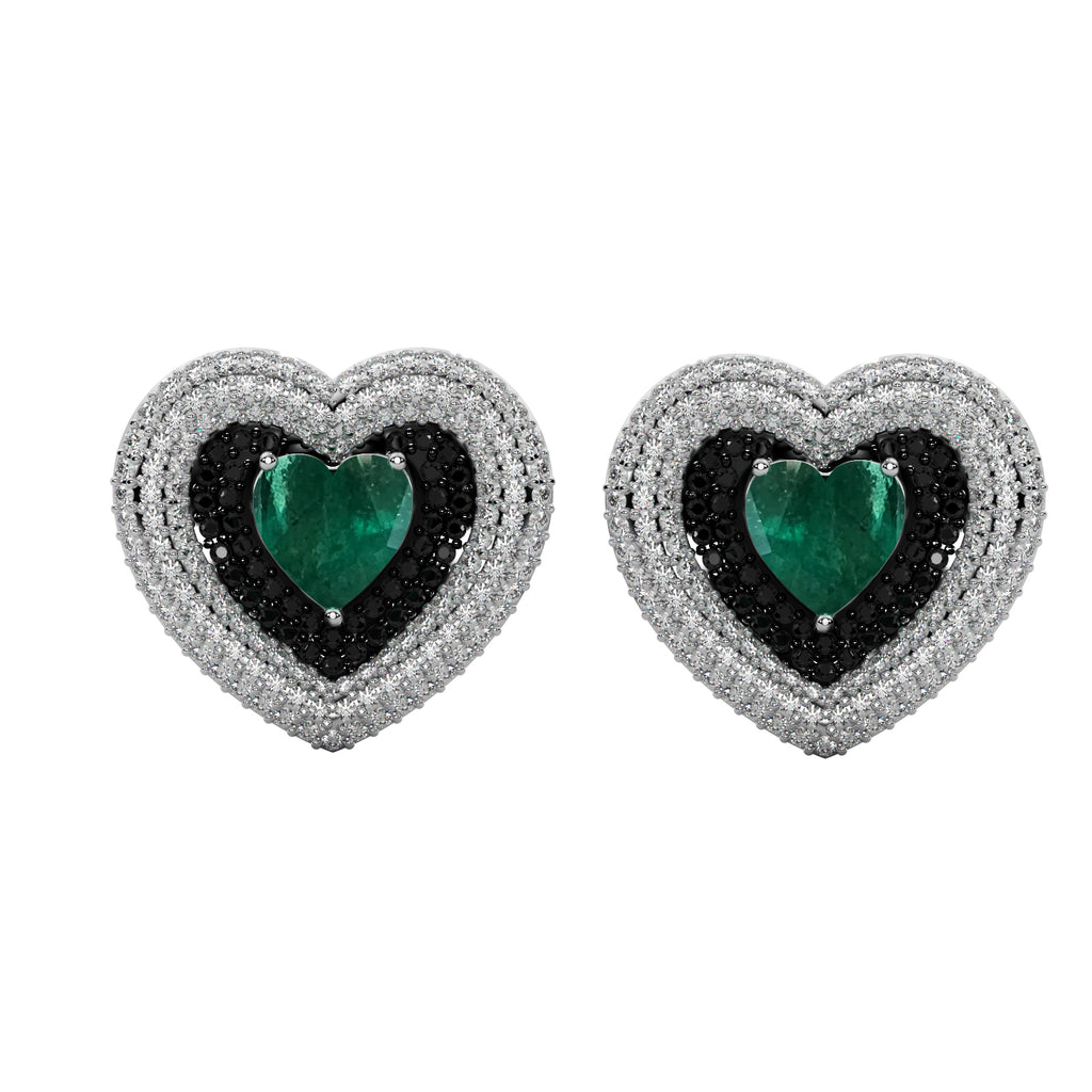 Diamond Teardrop Earrings WSE152 - View 2