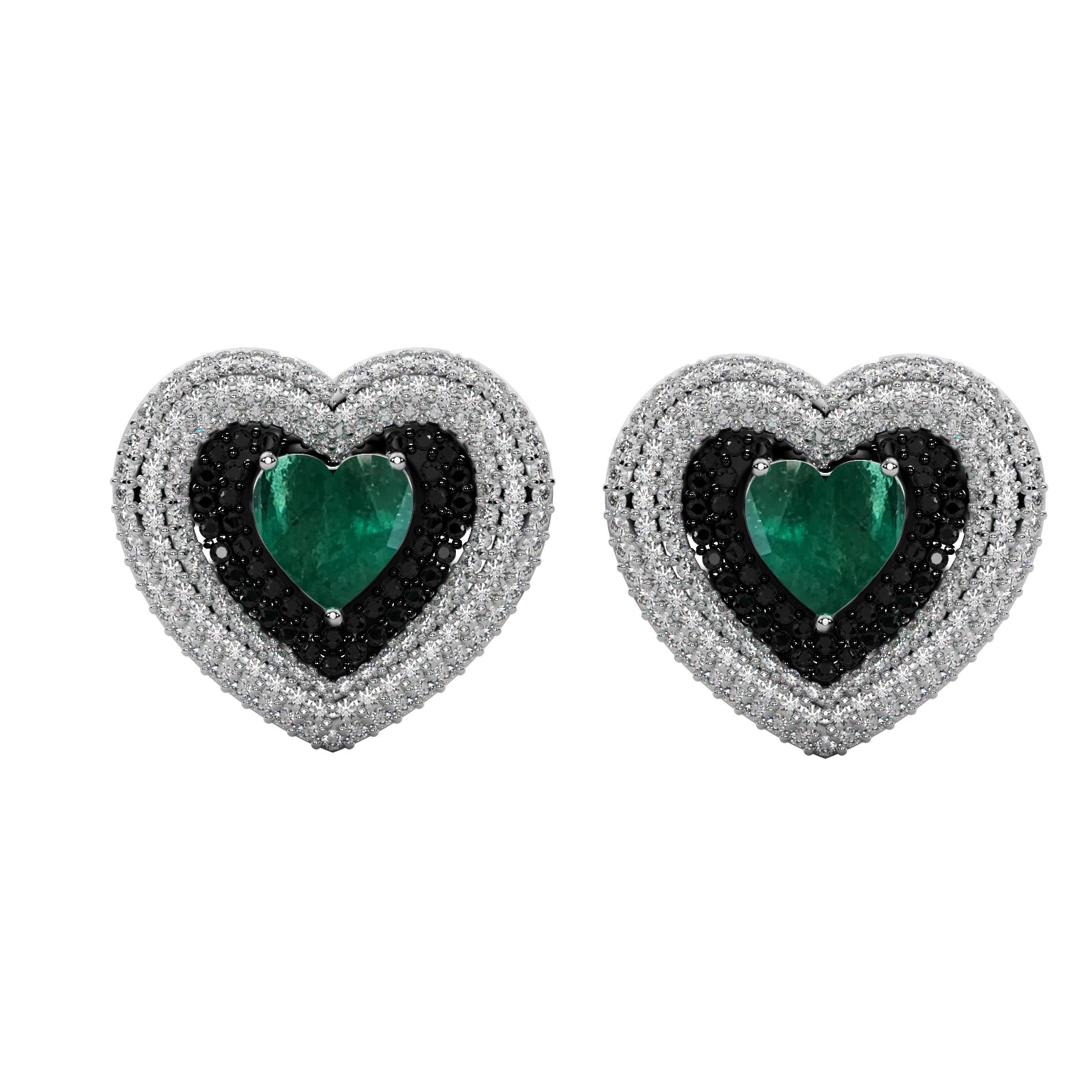 Diamond Teardrop Earrings WSE152 - View 2