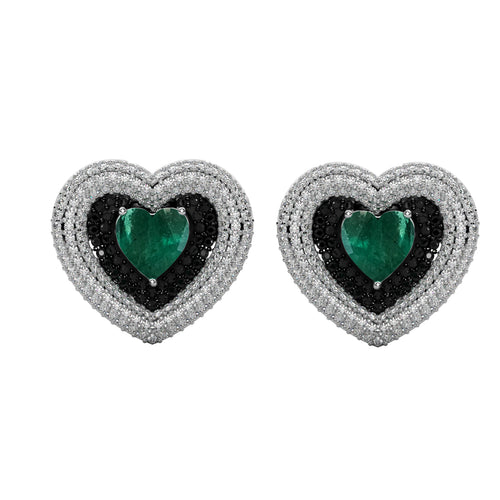 Diamond Teardrop Earrings WSE152 - View 2