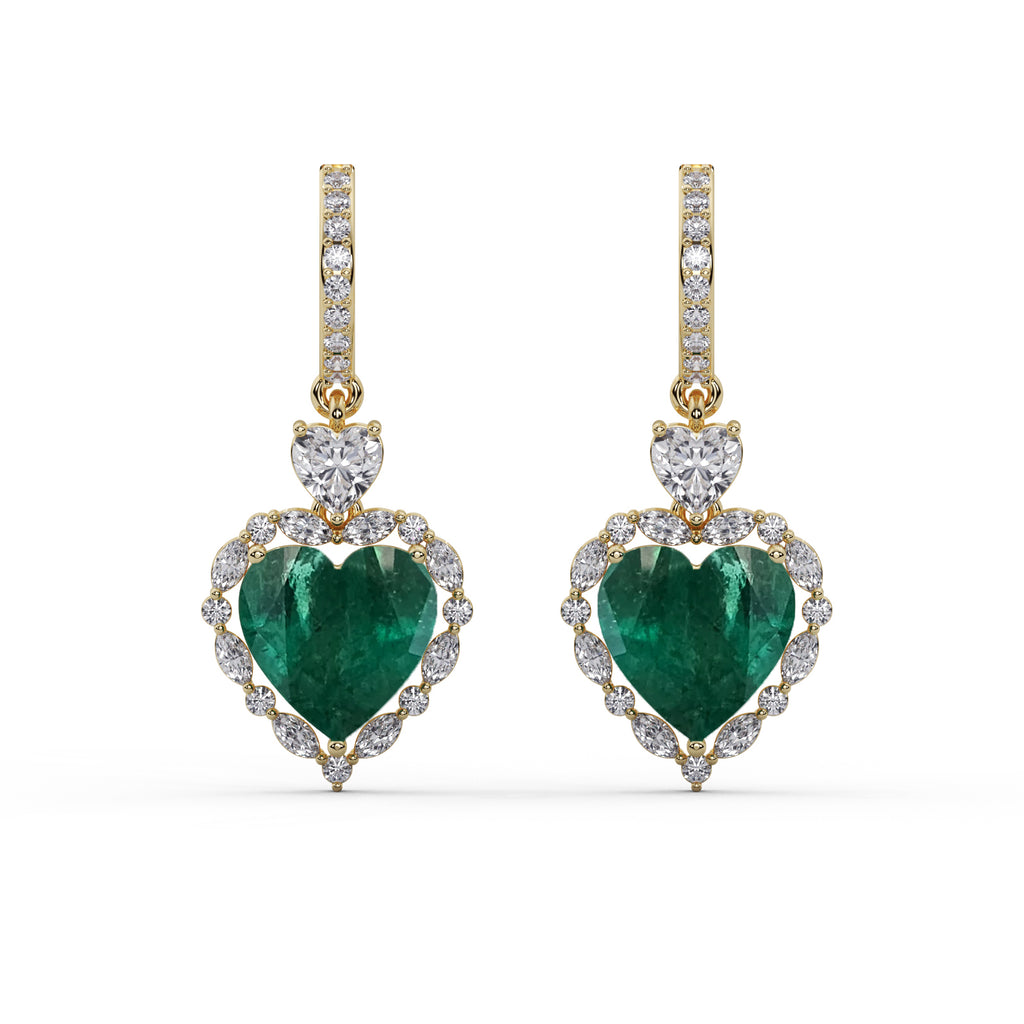 Diamond Dangler Earrings WSE146 - View 2