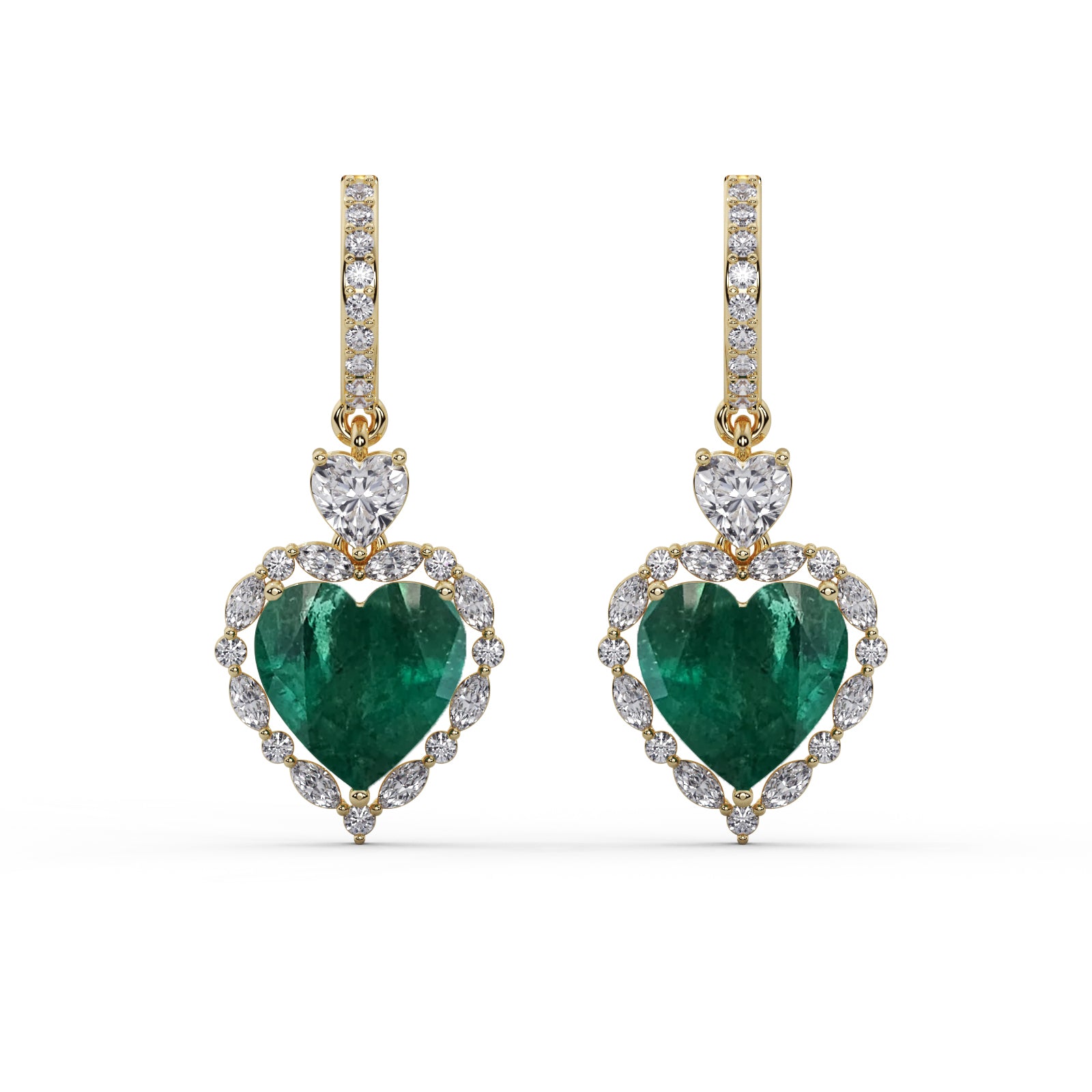 Diamond Dangler Earrings WSE146 - View 2