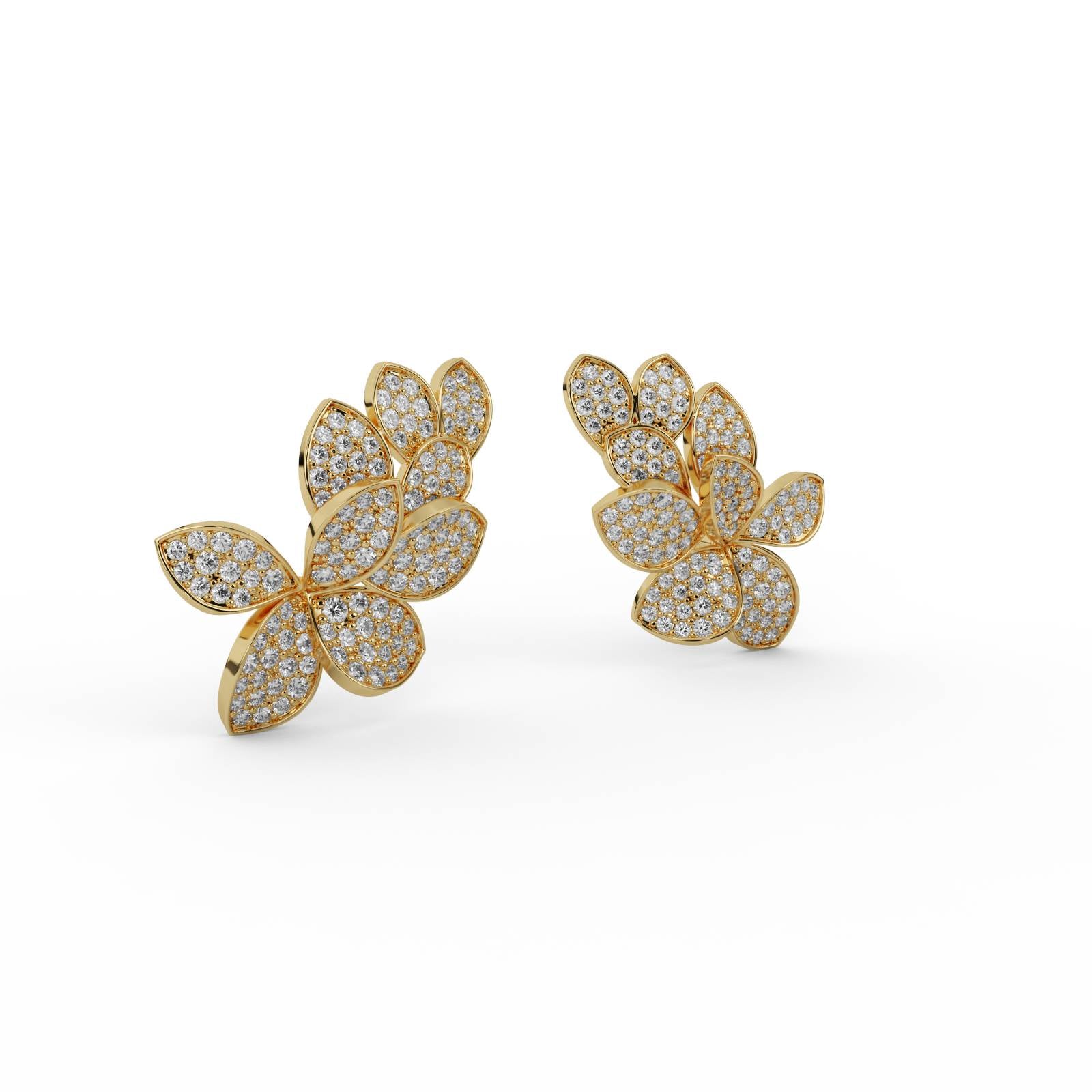 Diamond Drop Earrings WSE219 - View 2