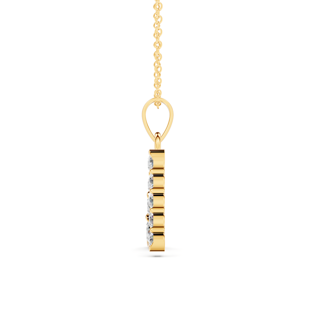 Diamond Initial A Pendant WSE259 - View 6