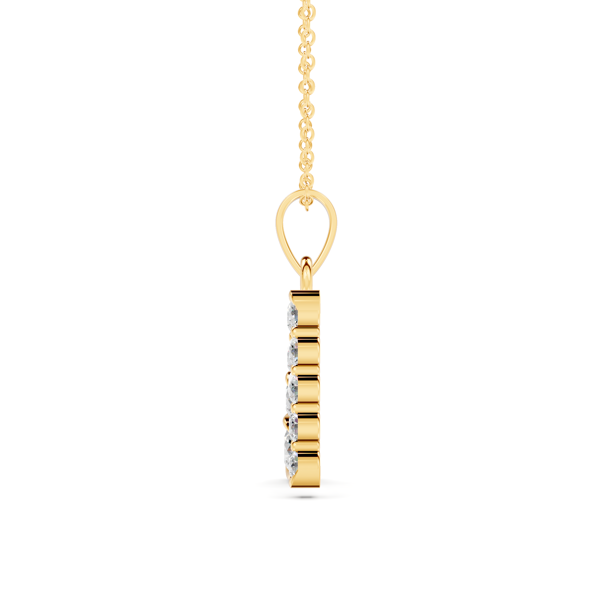 Diamond Initial A Pendant WSE259 - View 6