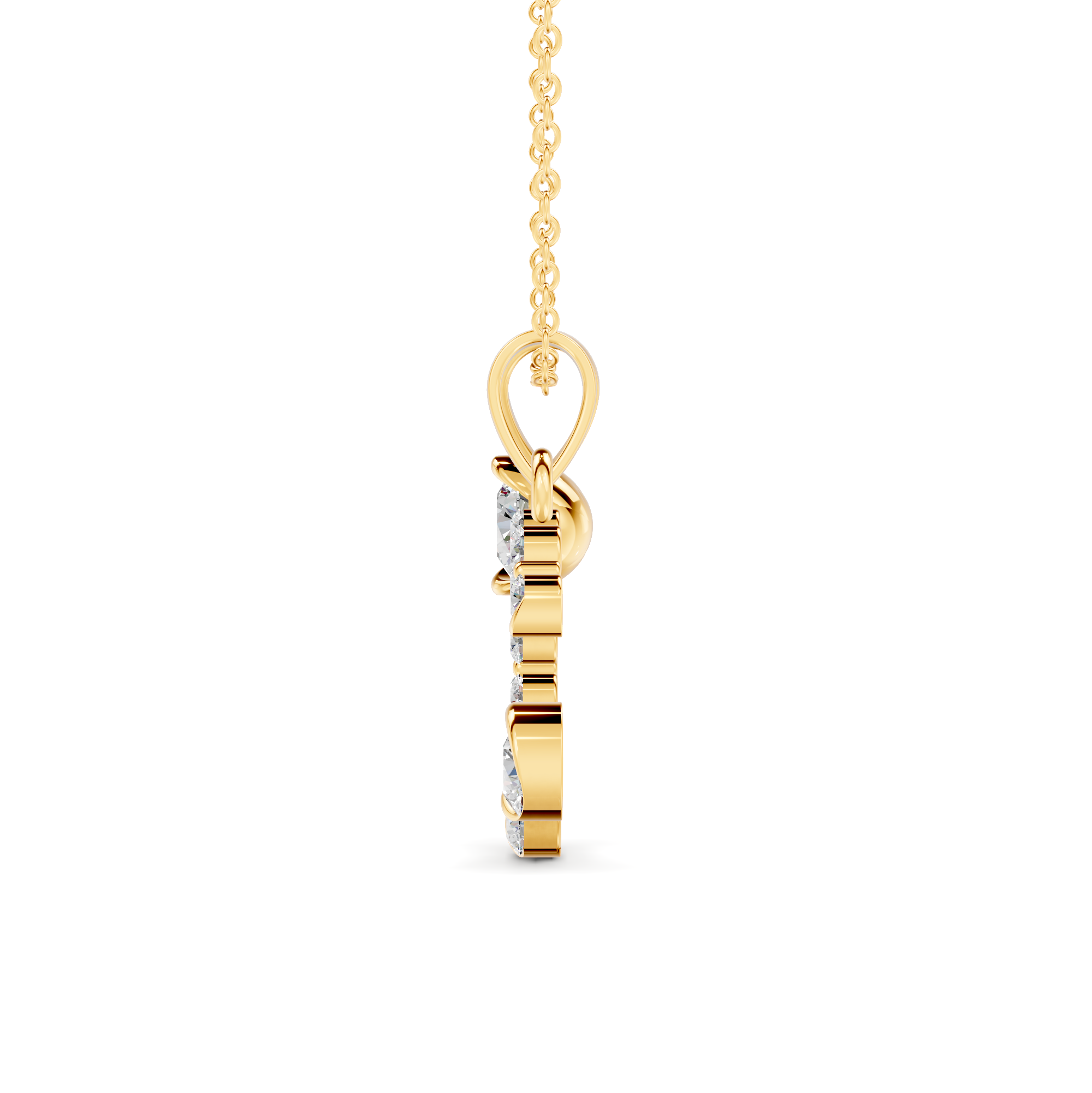 Diamond Initial D Pendant WSE254 - View 4