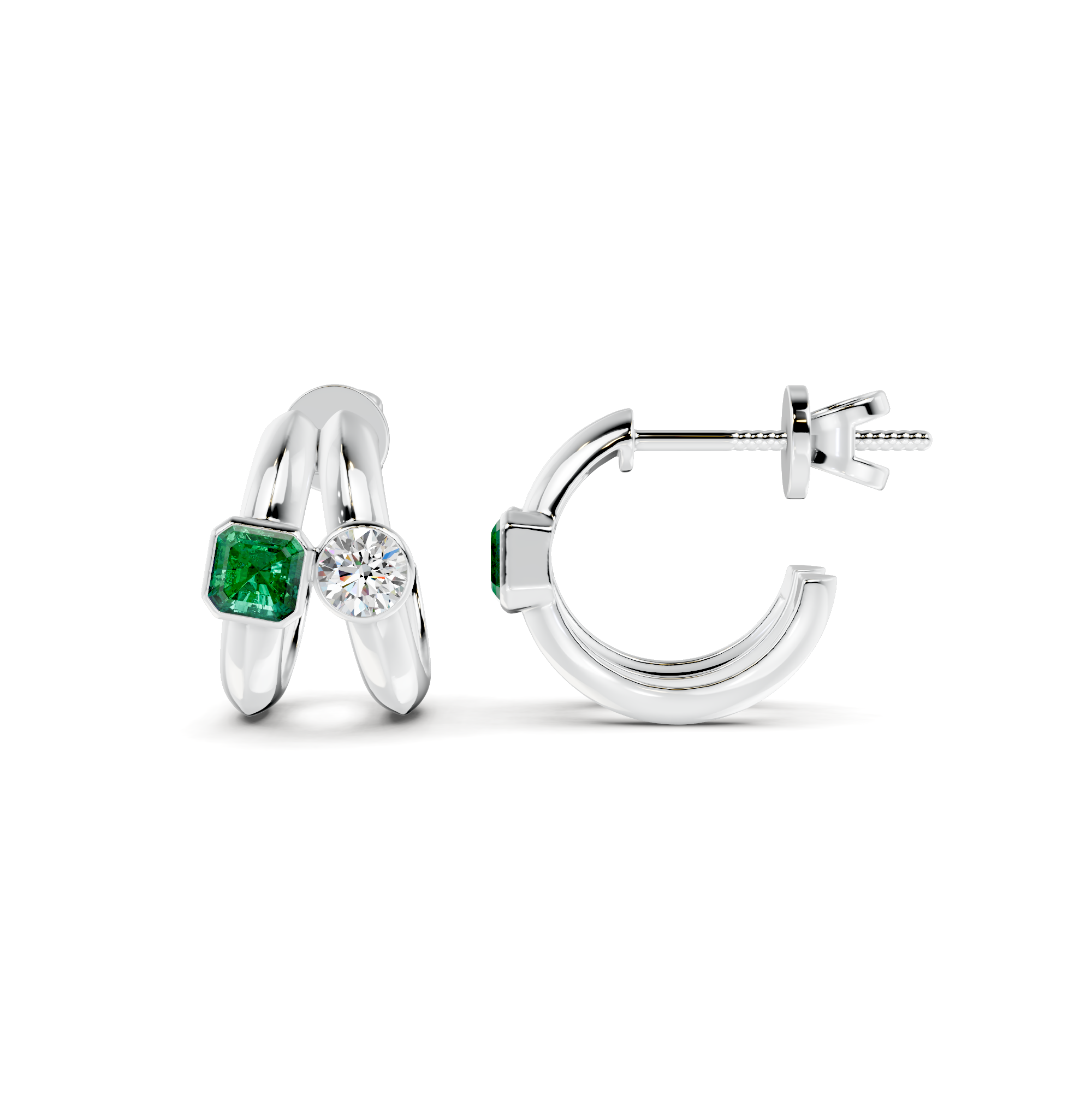 Diamond Stud Earrings WSE245 - View 5