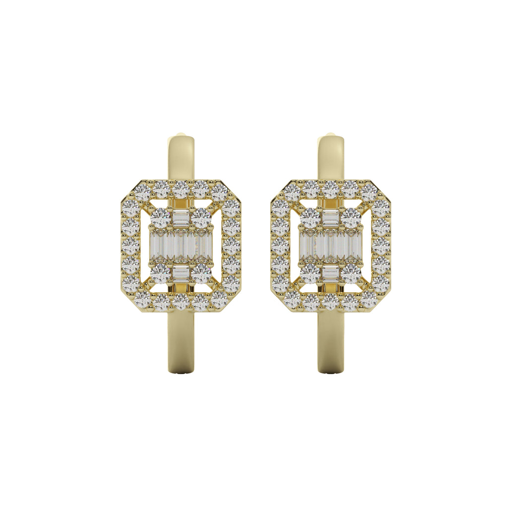 Diamond Cluster Drop Earrings WSE165