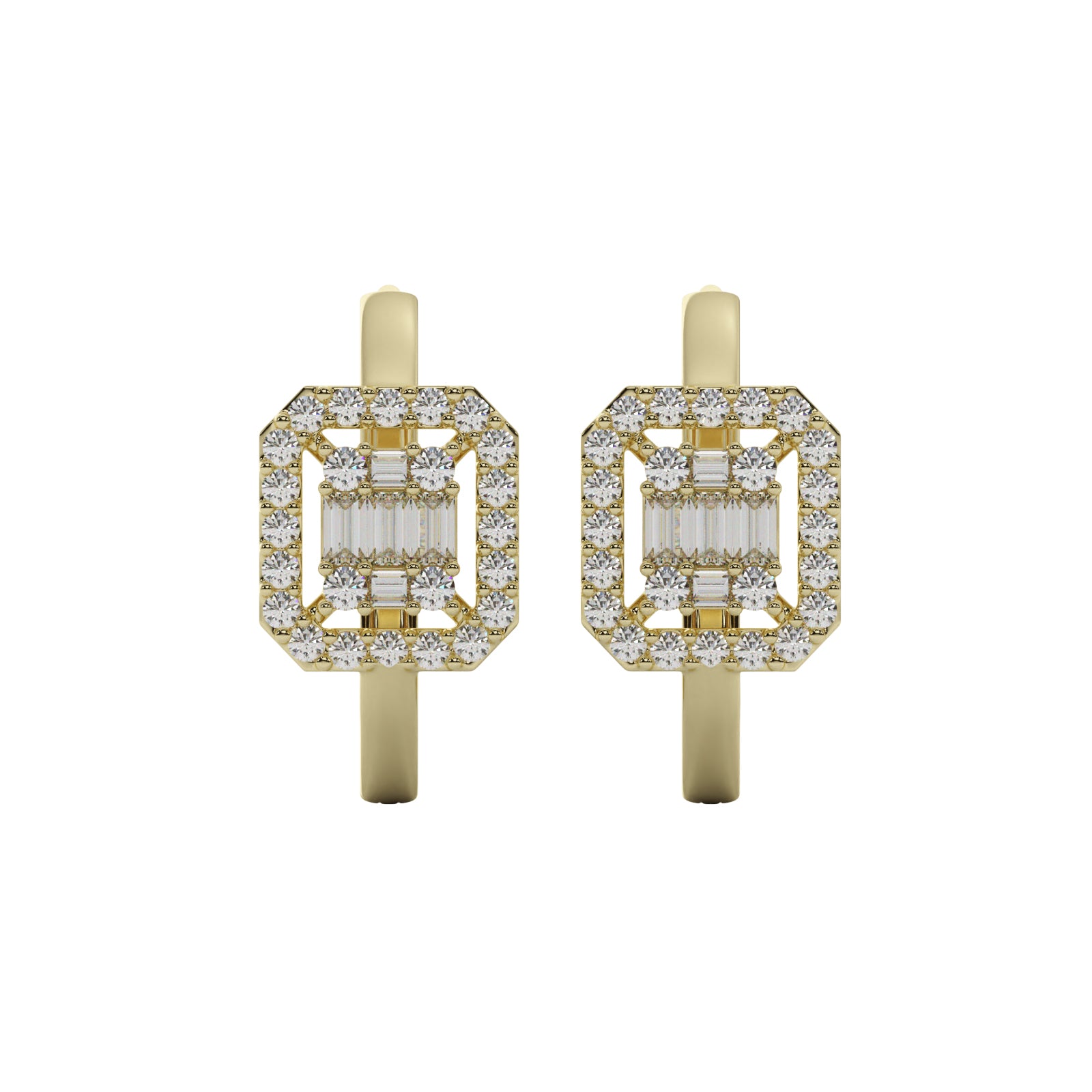 Diamond Cluster Drop Earrings WSE165