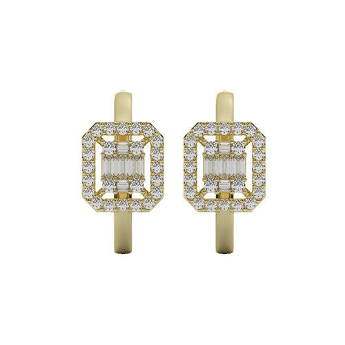 Diamond Cluster Drop Earrings WSE165