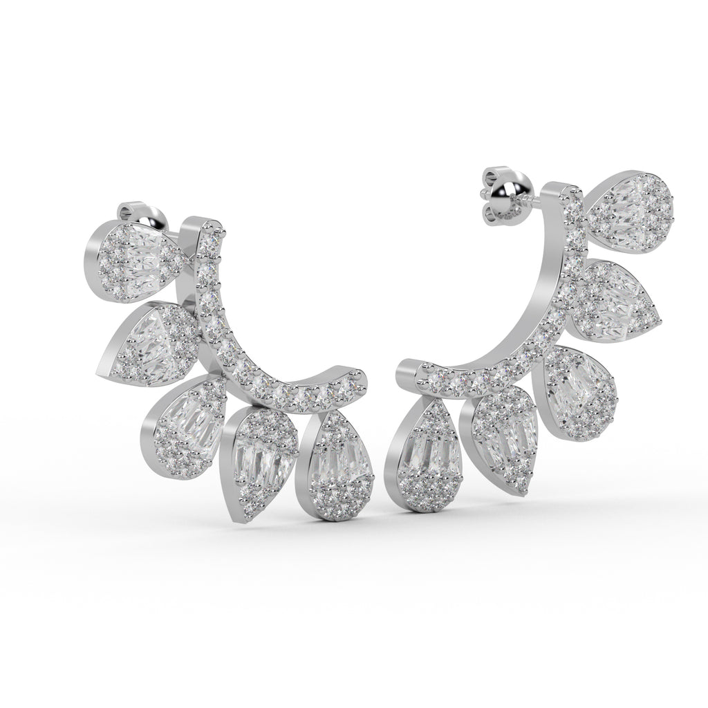 Diamond Bar Earrings WSE156 - View 2