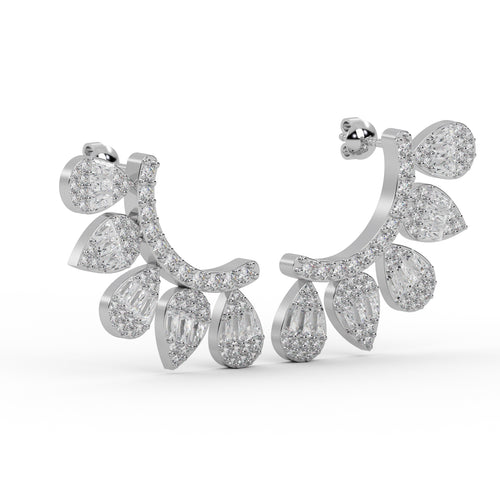 Diamond Bar Earrings WSE156 - View 2