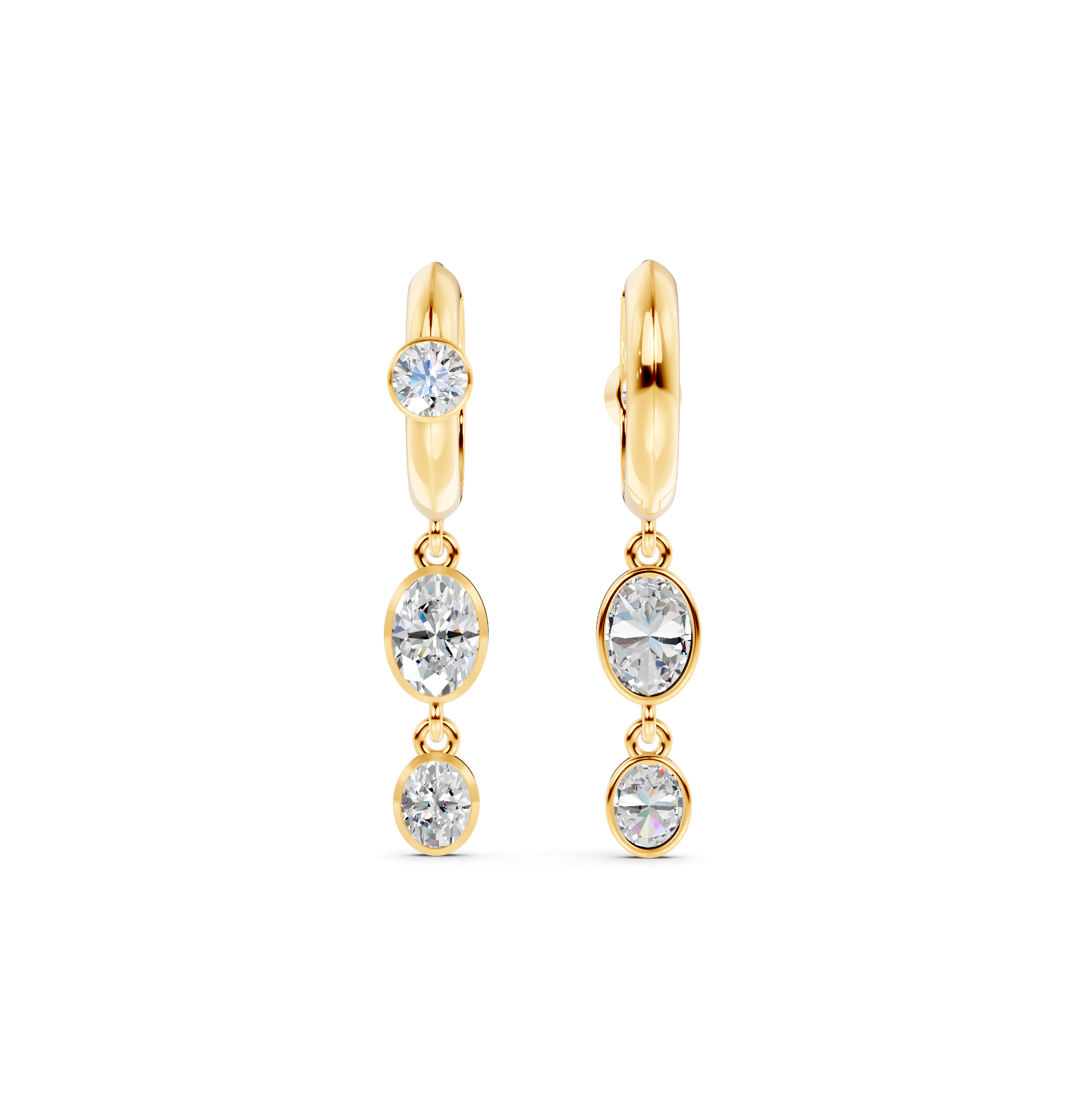 Diamond Drop Earrings WSE246 - View 8