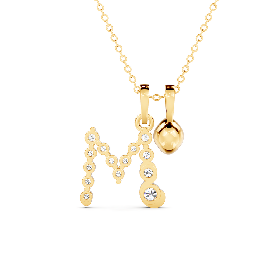 Diamond Initial M Pendant WSE250 - View 4