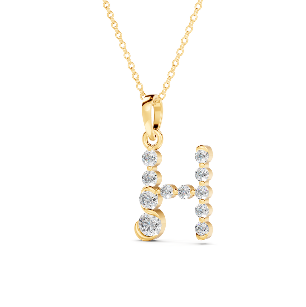 Diamond Initial A Pendant WSE259 - View 4