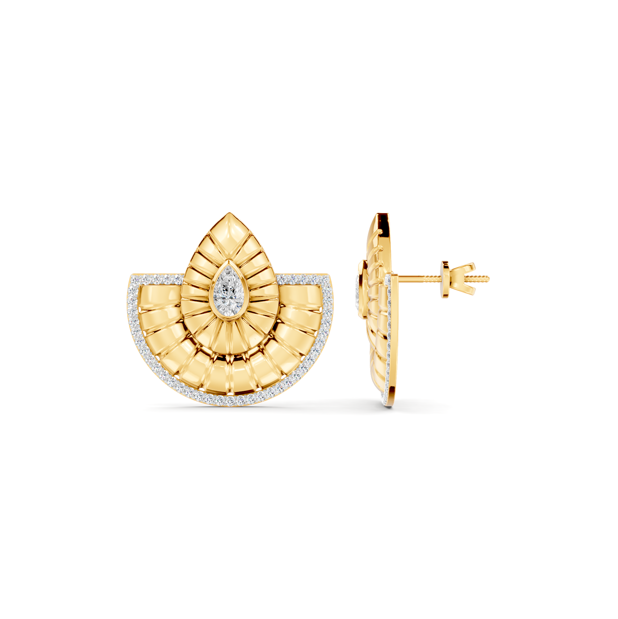 Orbit Diamond Earrings – WSE32 – view 4
