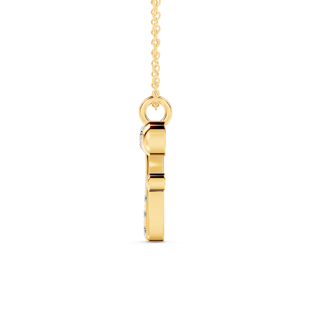 Diamond Initial F Pendant WSE266 - View 4