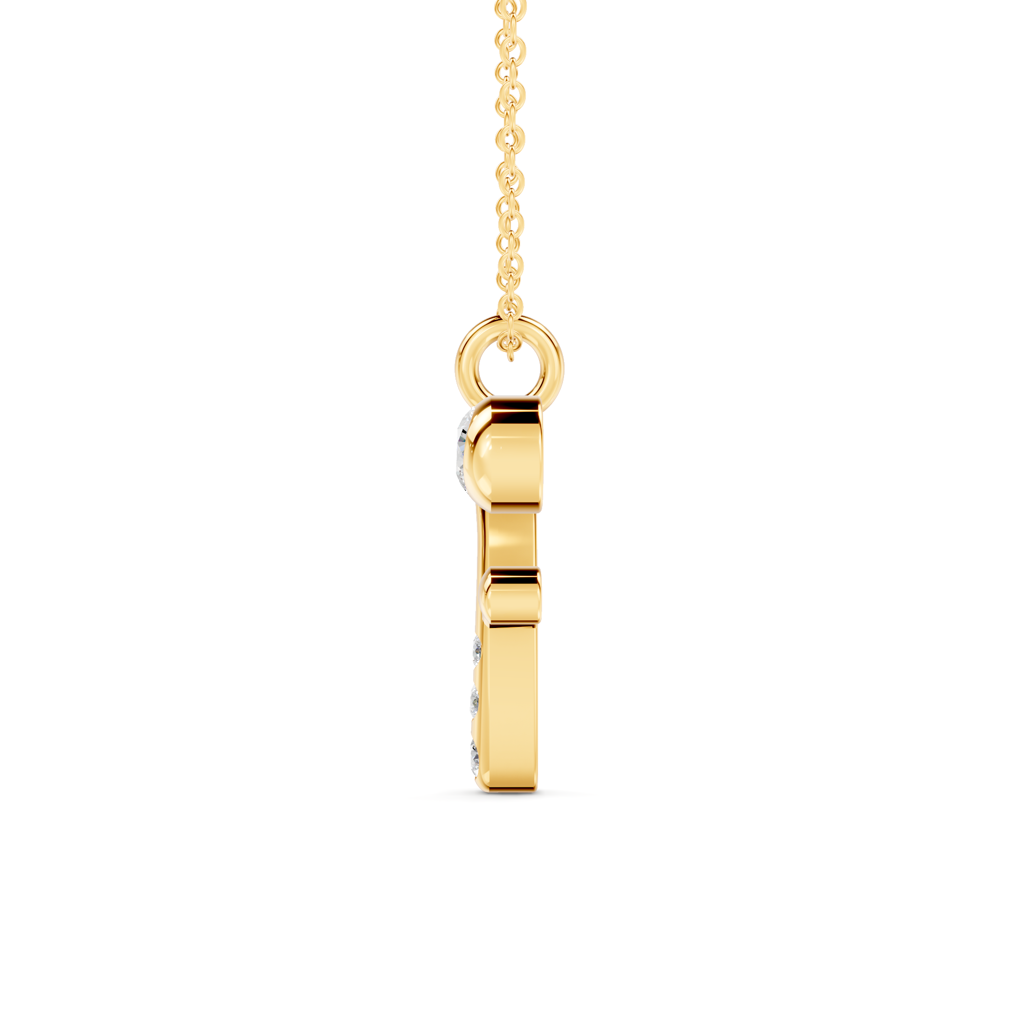 Diamond Initial F Pendant WSE266 - View 4
