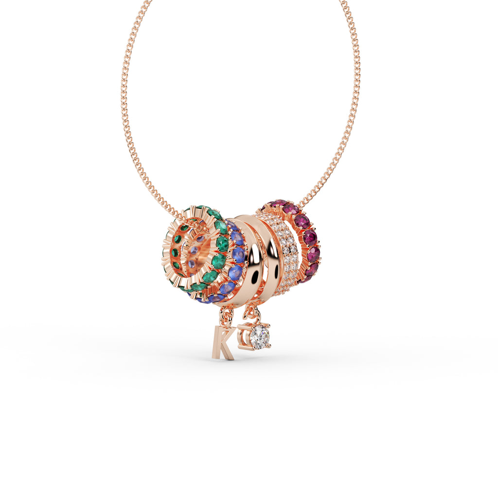 Diamond Oval Pendant WSE192 - View 9